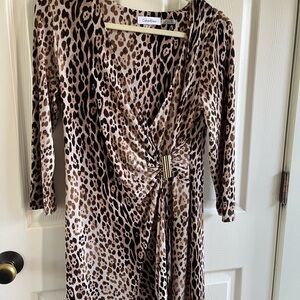 Leopard print Calvin Klein dress